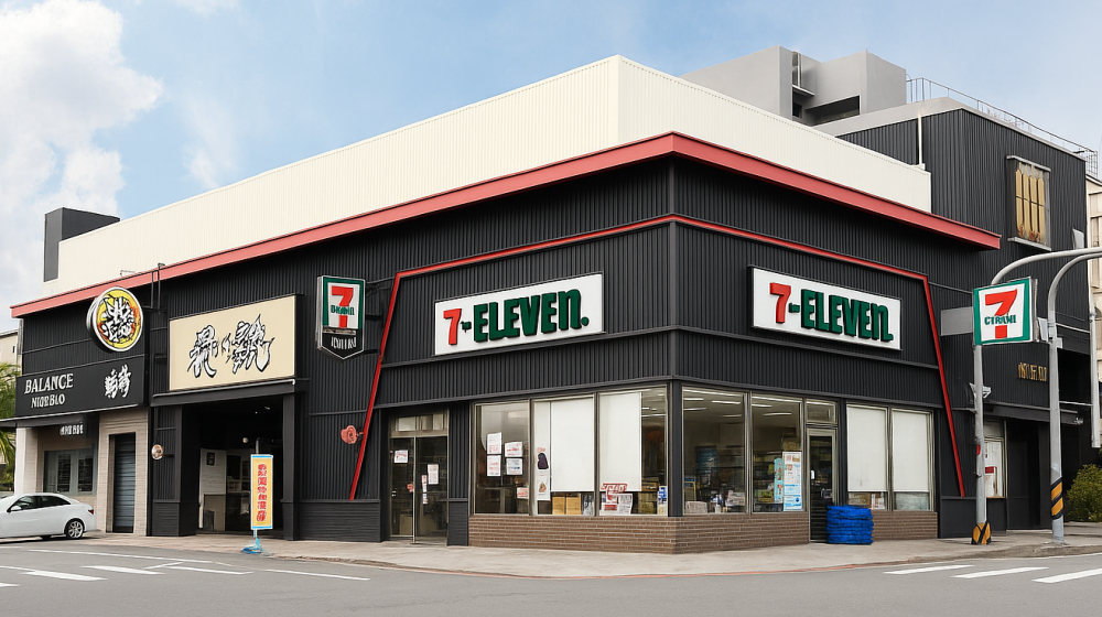 富甲八方D2鑫三角黃金店面，位於高雄仁武區仁孝商圈的三角窗店面外觀
